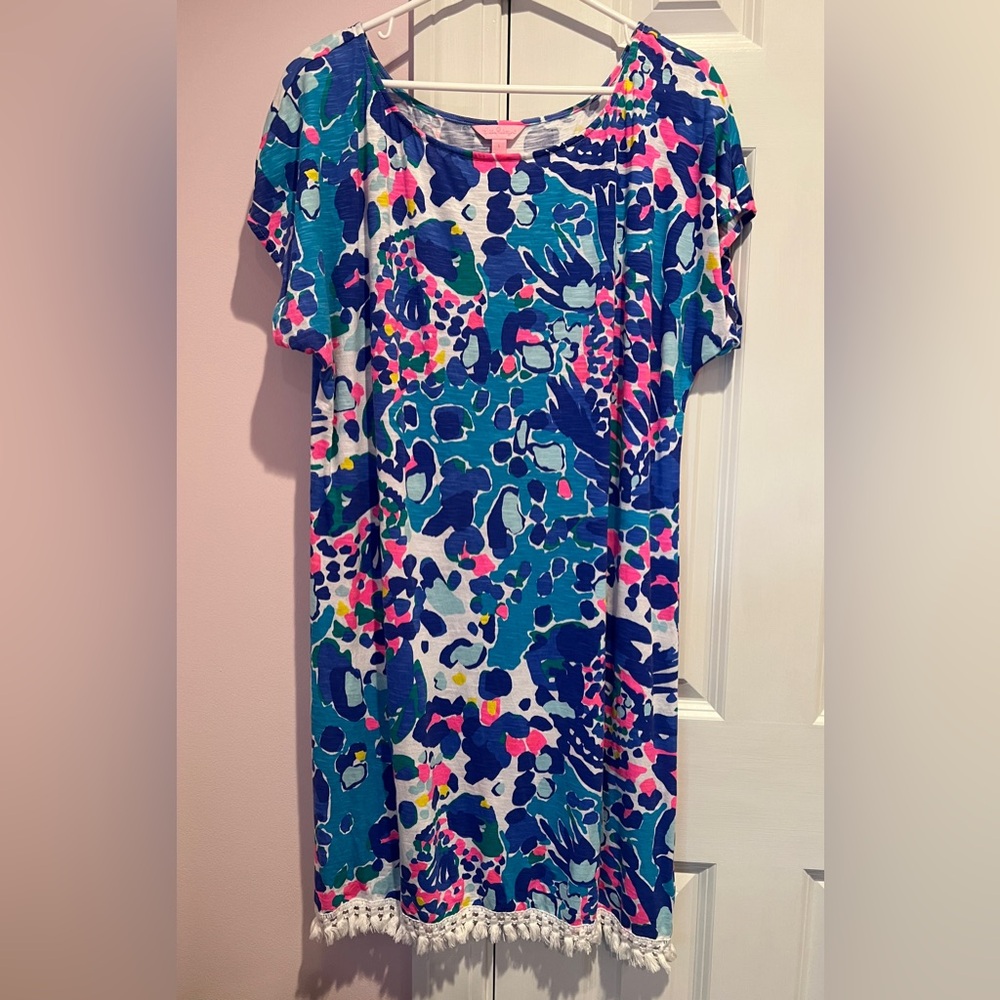 EUC Lilly Pulitzer L Tilla Dress Multi Hit The Spot